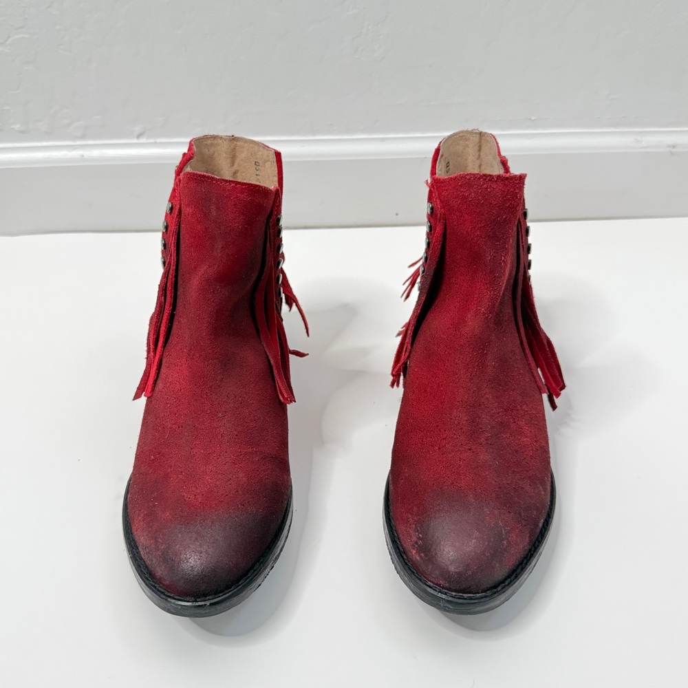 Circle G - Corral Women's Red Studs & Fringe Fashion Booties - size 8 - NWT - Picture 2 of 12